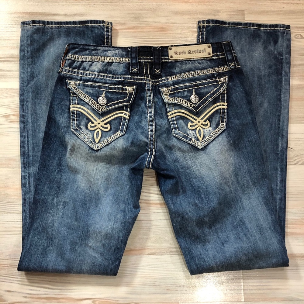 EUC Rock Revival Elaina Easy Boot Jean